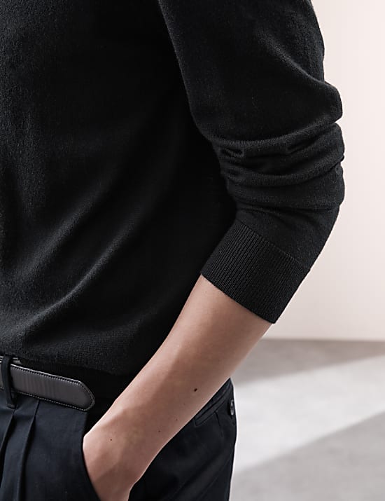 Pure Extra Fine Merino Wool Knitted Polo Shirt