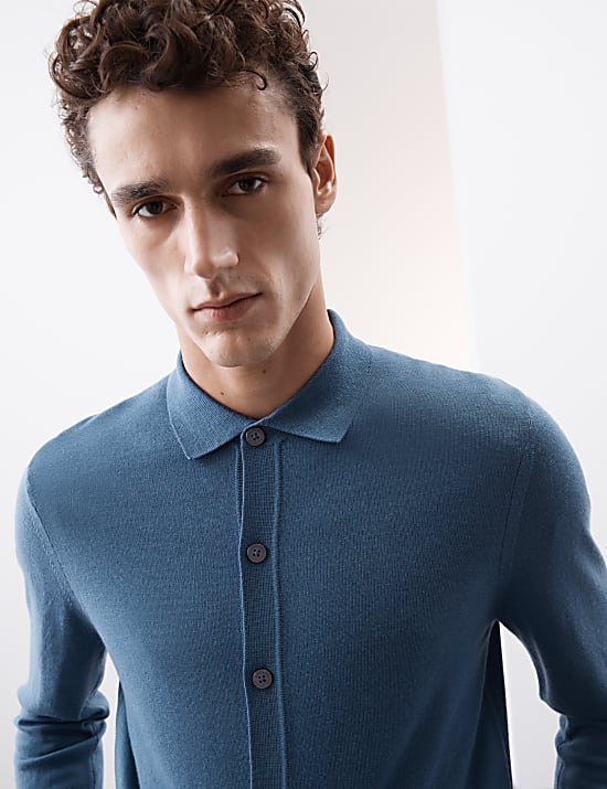 Pure Extra Fine Merino Wool Knitted Jacket