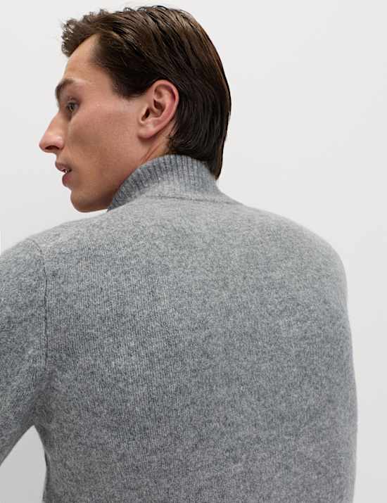 Striped Half Zip Soft Jumper