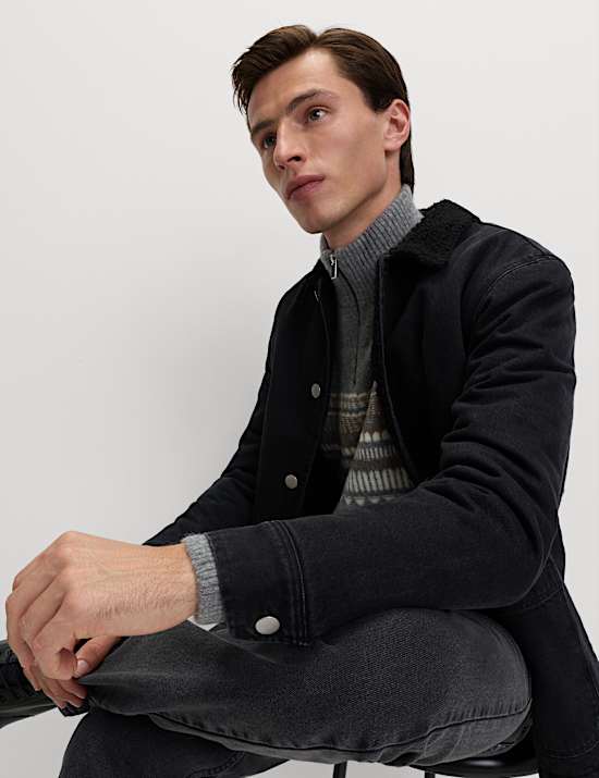 Striped Half Zip Soft Jumper