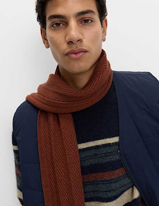 Hazy Striped Crew Neck Jumper with Wool