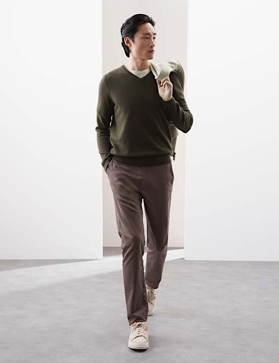 Pure Cashmere V-Neck Jumper