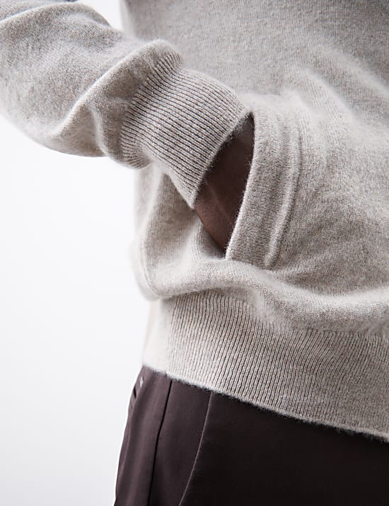 Ζακέτα με φαρδύ γιακά από 100% κασμίρι