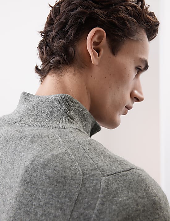 Pure Cashmere Half Zip Jumper