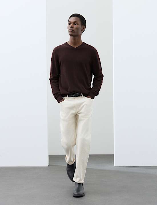 Pure Cashmere V-Neck Jumper