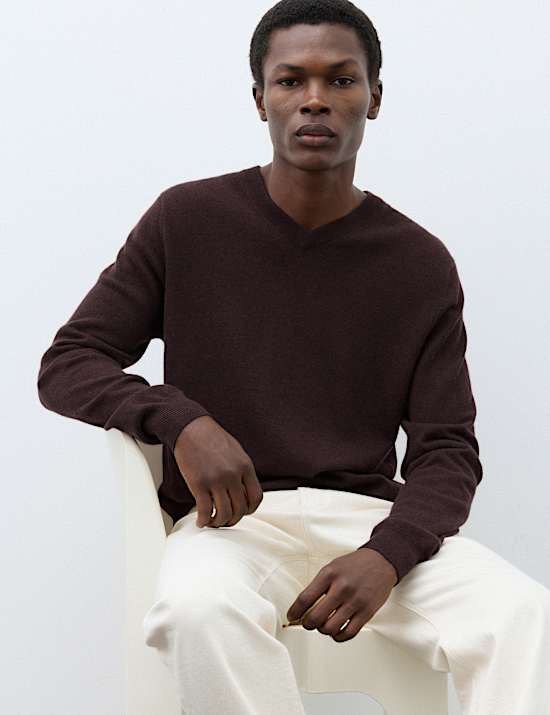 Pure Cashmere V-Neck Jumper