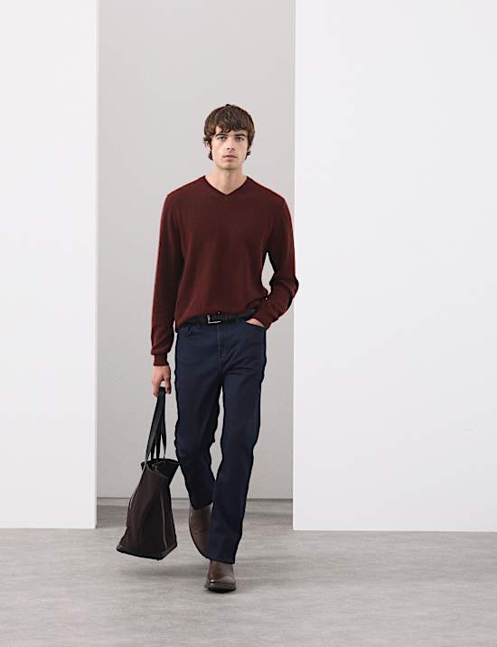 Pure Cashmere V-Neck Jumper