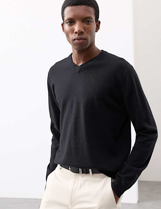 Pure Cashmere V-Neck Jumper