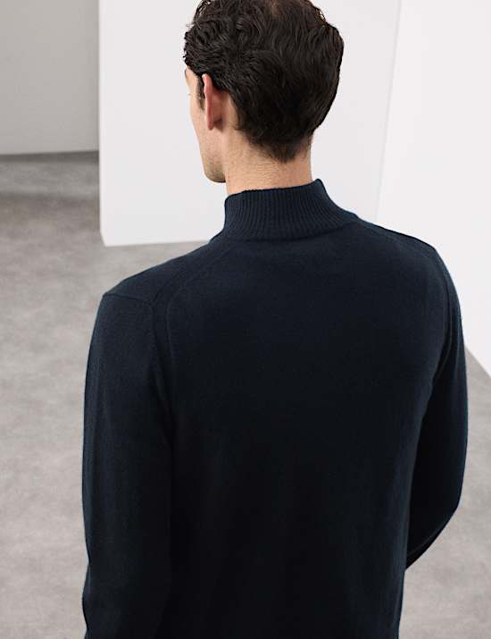 Pure Cashmere Half Zip Jumper