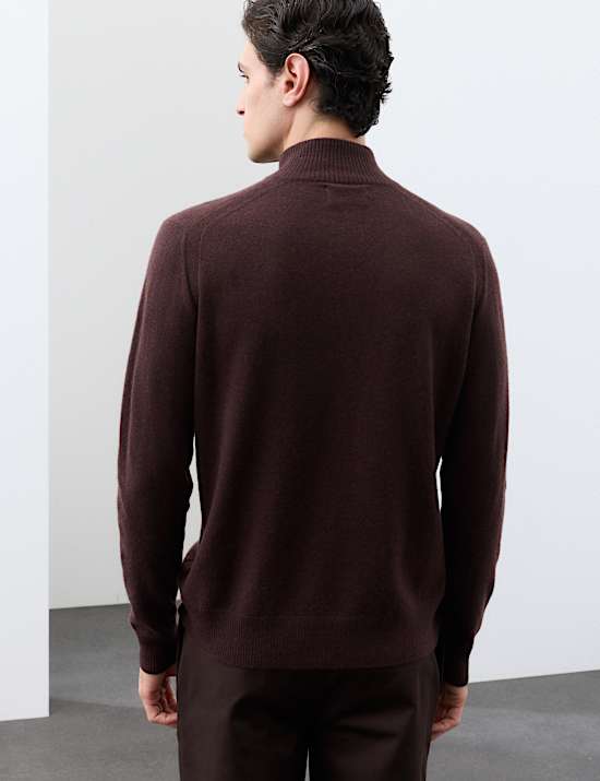 Pure Cashmere Half Zip Jumper