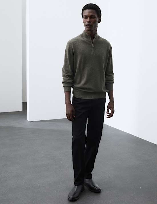 Pure Cashmere Half Zip Jumper