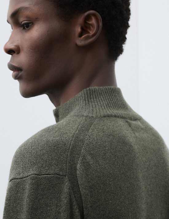 Pure Cashmere Half Zip Jumper