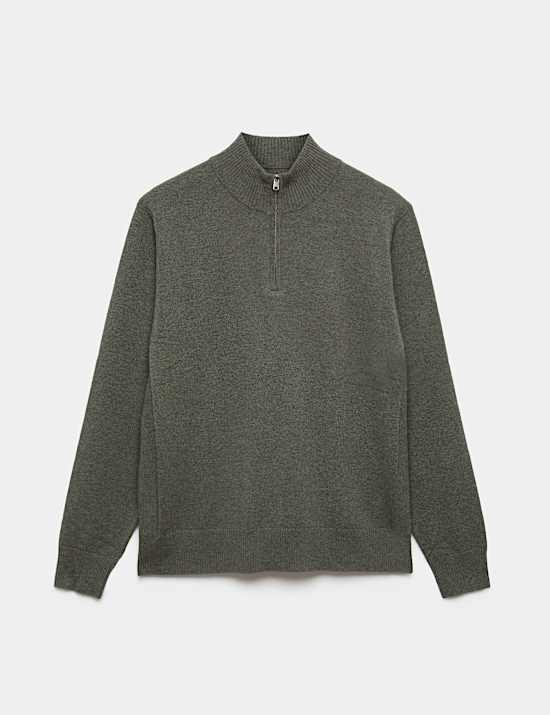 Pure Cashmere Half Zip Jumper