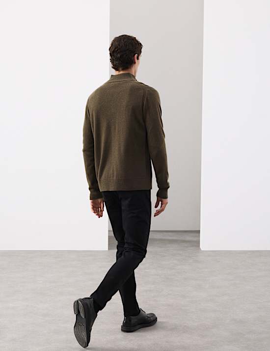 Pure Cashmere Half Zip Jumper