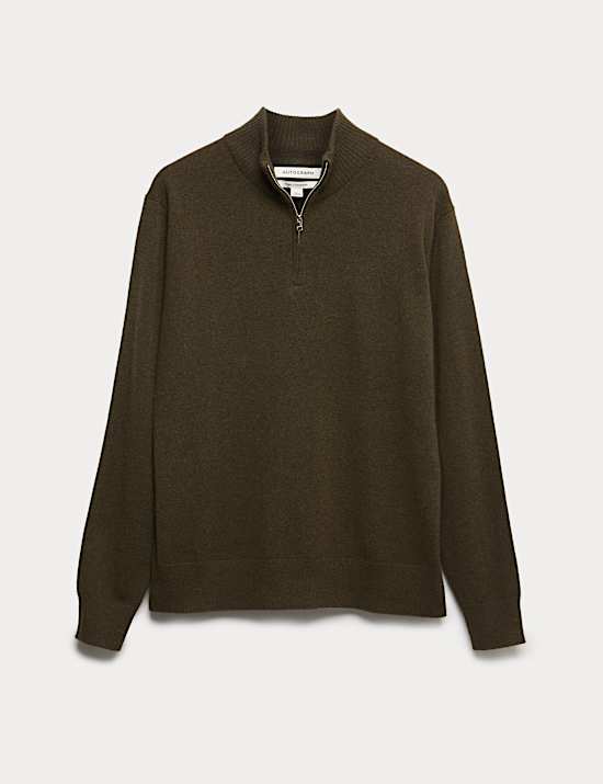 Pure Cashmere Half Zip Jumper