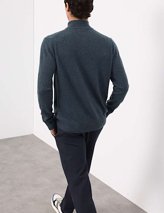 Pure Cashmere Half Zip Jumper