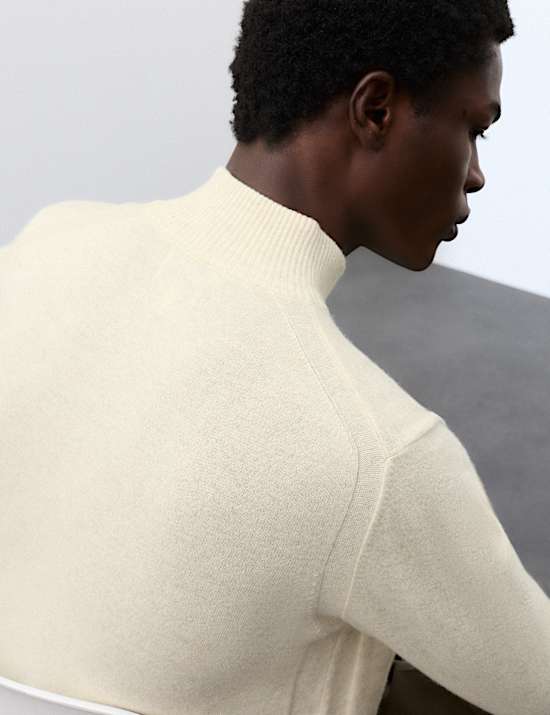 Jersey 100% cashmere con media cremallera