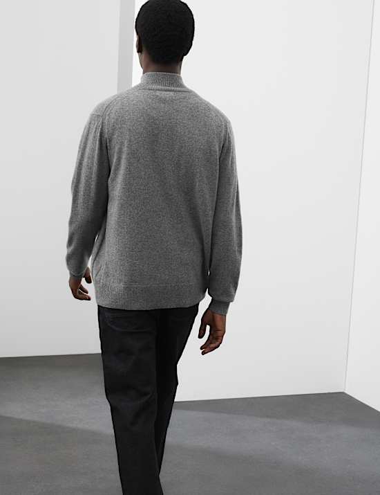 Pure Cashmere Half Zip Jumper