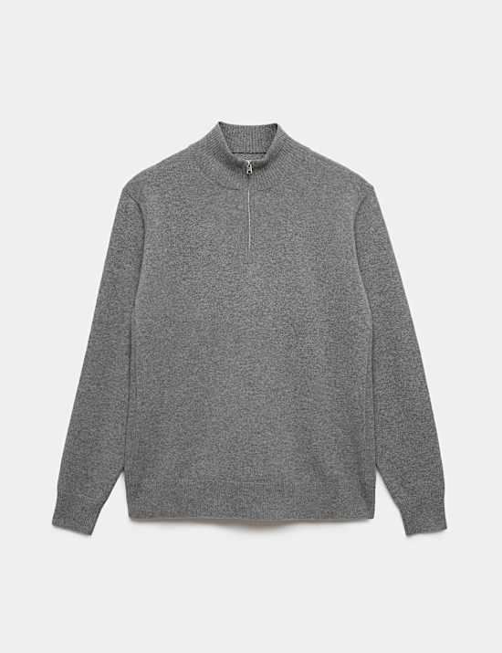 Pure Cashmere Half Zip Jumper
