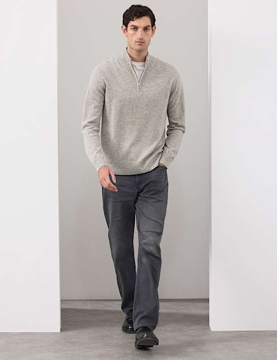 Pure Cashmere Half Zip Jumper