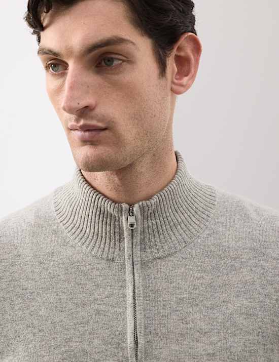 Pure Cashmere Half Zip Jumper