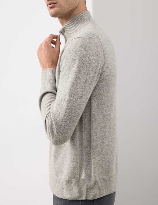 Pure Cashmere Half Zip Jumper