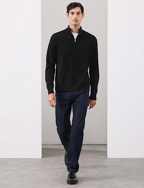 Pure Cashmere Half Zip Jumper