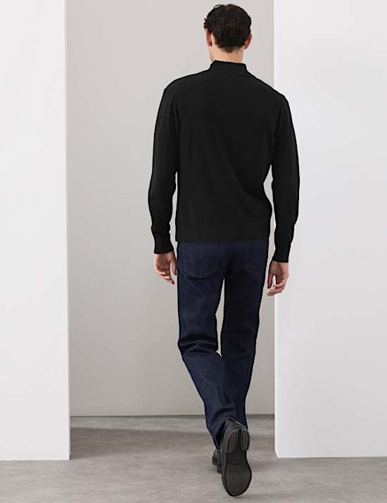 Pure Cashmere Half Zip Jumper