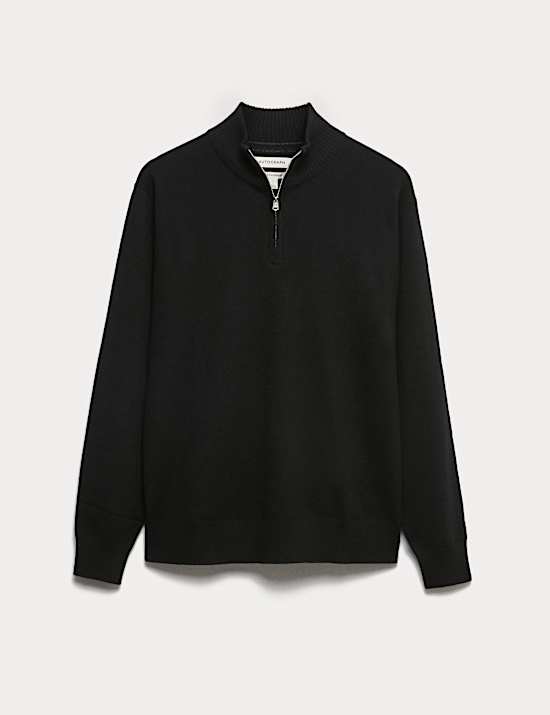 Pure Cashmere Half Zip Jumper