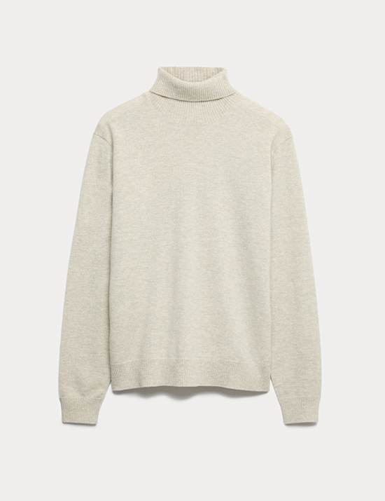 Pure Cashmere Roll Neck Jumper