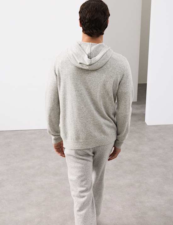 Sweat à capuche en maille 100 % cachemire