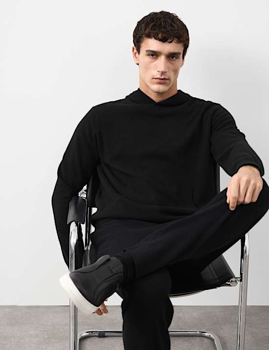 Sudadera con capucha 100% cashmere de punto