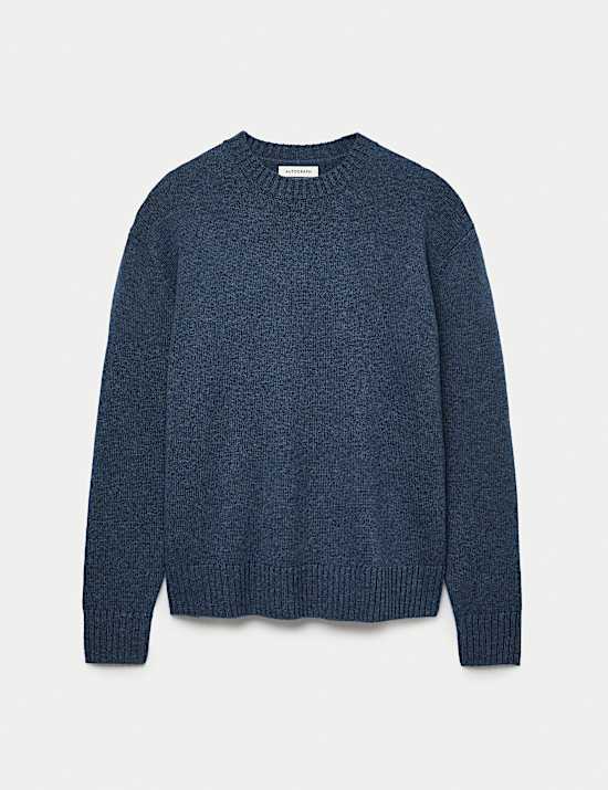 Cashmere and Wool Blend Crew Neck Jumper
