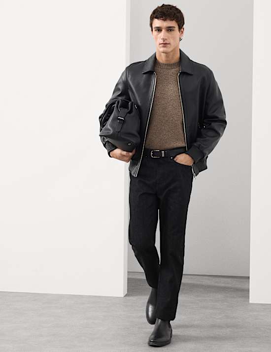 Jersey de cuello redondo en mezcla de lana y cachemira