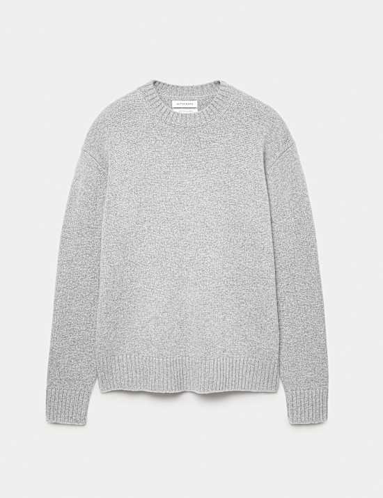 Pull à col rond en mélange laine et cachemire