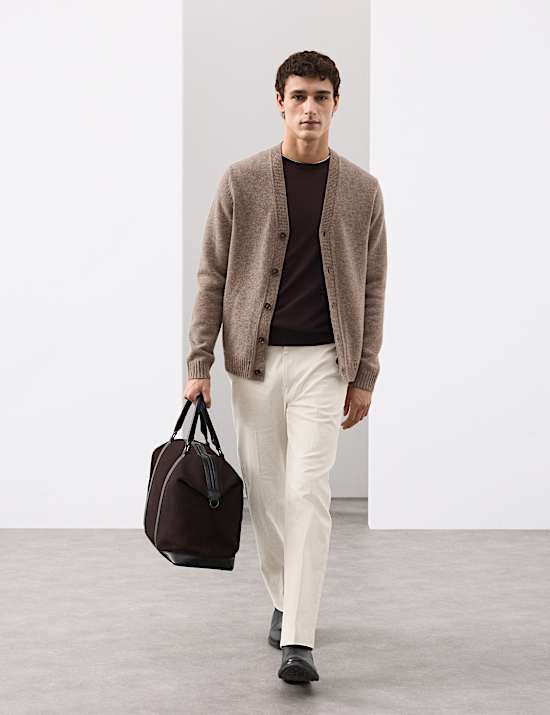 Cardigan en tricot épais de laine cachemire mélangée