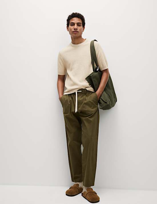 Cotton Rich Textured Knitted T-Shirt