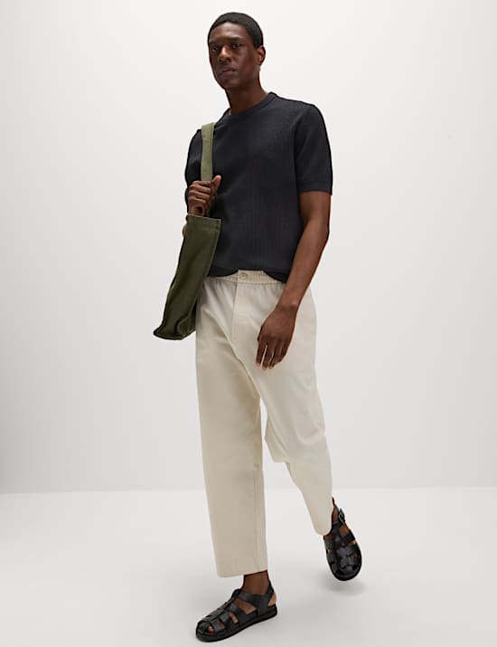 Cotton Rich Textured Knitted T-Shirt