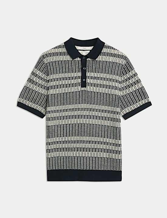 Proužkovan&eacute; pleten&eacute; polotriko ze 100% bavlny