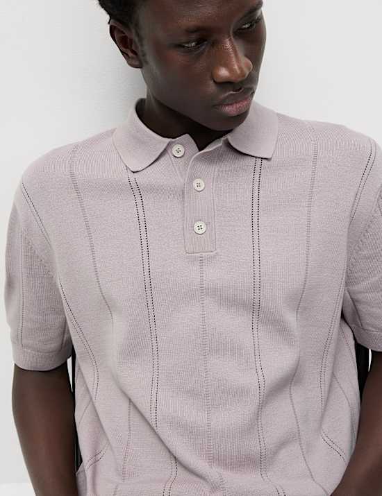 Pure Cotton Relaxed Fit Stich Polo
