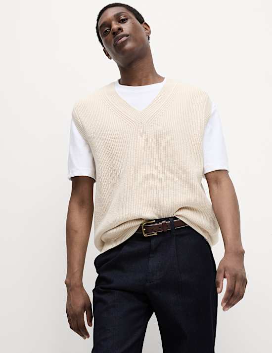 Maillot de corps en maille 100 % coton côtelé