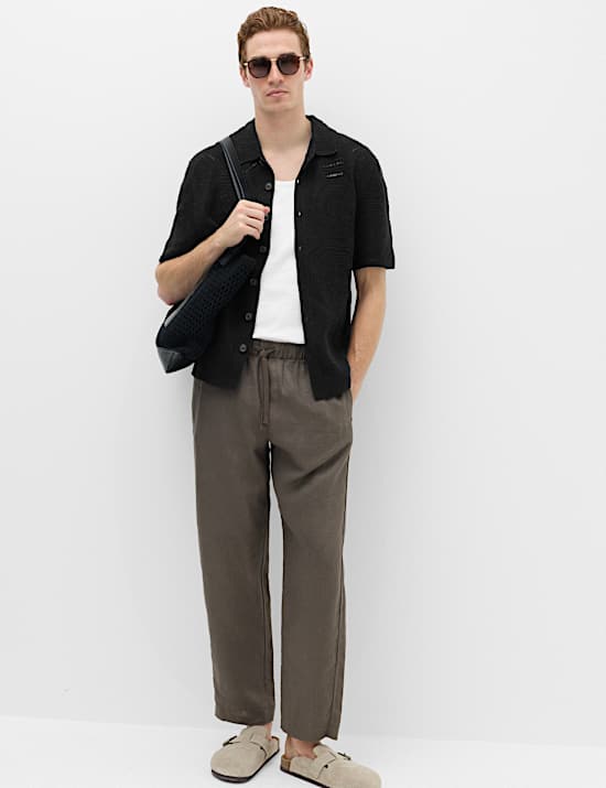 Kemeja Polo Rajutan Kancing Penuh Bahan Katun
