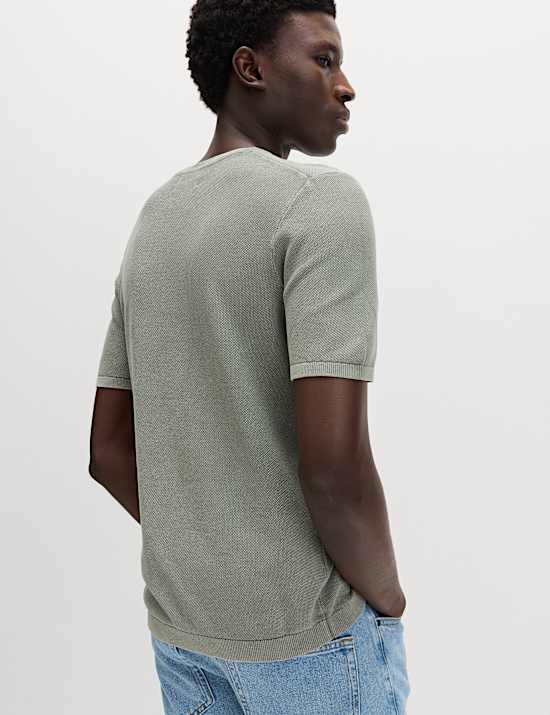 Pure Cotton Garment Dyed Knitted T-Shirt