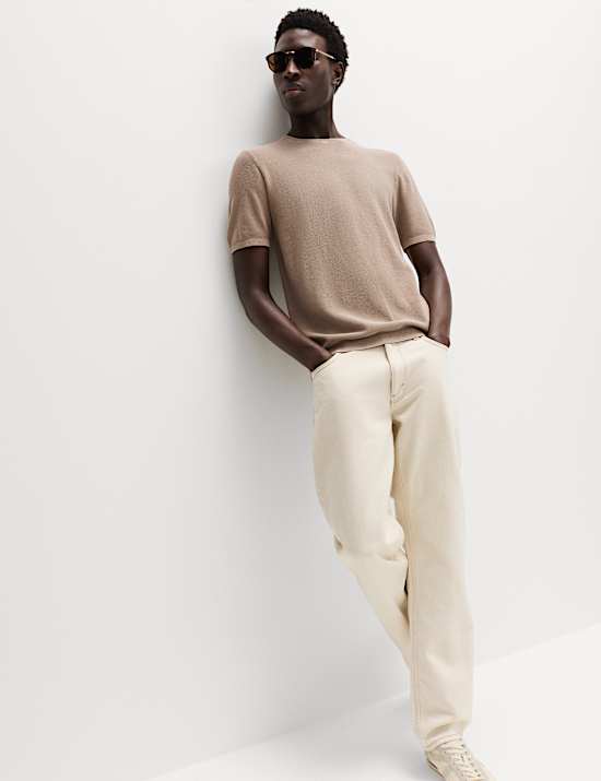 Pure Cotton Garment Dyed Knitted T-Shirt