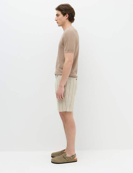 Strick-T-Shirt aus reiner Baumwolle mit F&auml;rbung