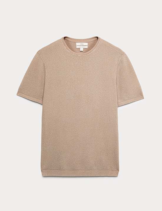 Pure Cotton Garment Dyed Knitted T-Shirt