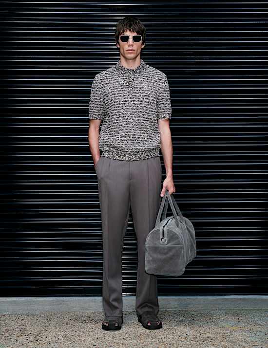 Cotton Rich Textured Knitted Polo Shirt