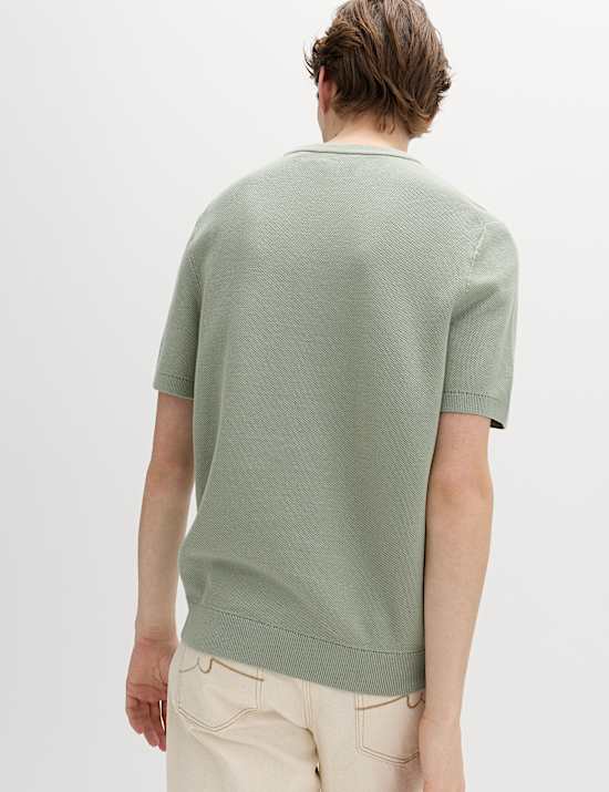 Cotton Rich Textured Knitted T-Shirt