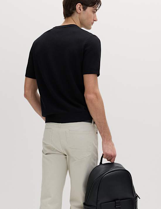 Cotton Rich Textured Knitted T-Shirt