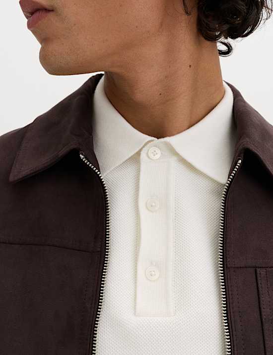 Cotton Rich Regular Fit Knitted Polo Shirt